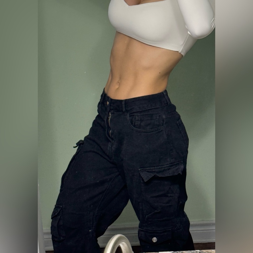Forever 21 Charcoal Cargo Pants